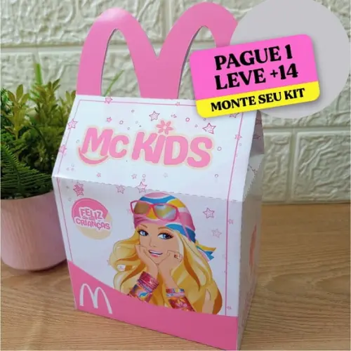 Arquivo de Corte Caixa Mc Lanche Feliz Barbie