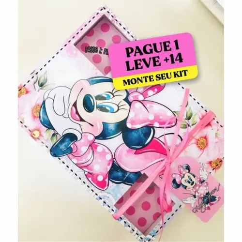 Arquivo de Corte Caixa Mini Confeiteiro Minnie Rosa 3