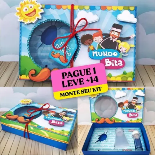 Arquivo de Corte Caixa Mini Confeiteiro Mundo Bita
