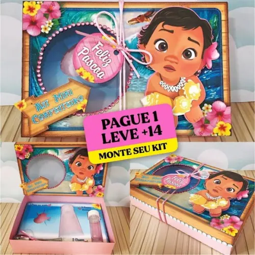 Arquivo de Corte Caixa Mini Confeiteiro Moana 2