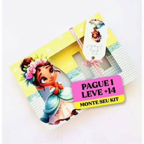 Arquivo de Corte Caixa Mini Confeiteiro Princesa Tiana