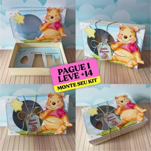 Arquivo de Corte Caixa Mini Confeiteiro Ursinho Pooh