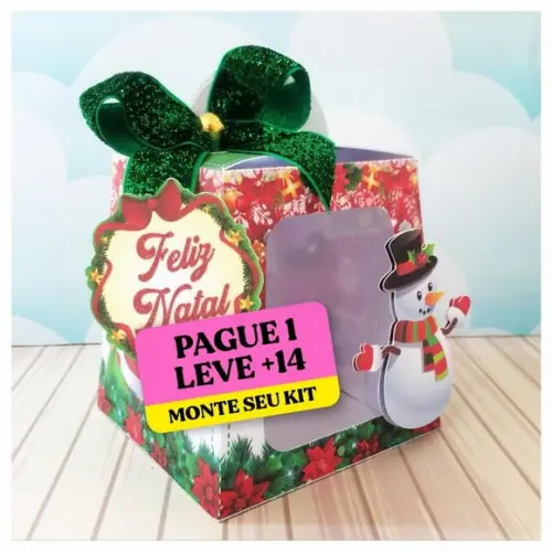 Arquivo de Corte Caixa Mini Panetone Natal 4