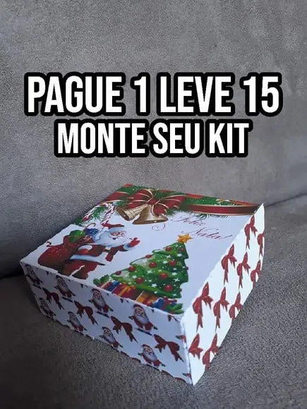 Arquivo de corte Caixa Natal 4 doces STUDIO +14 ARQUIVOS