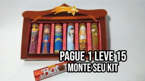 Arquivo de Corte Caixa Presépio Natal Batom Studio/pdf +14