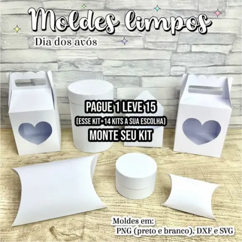 Arquivo de Corte Caixas Diversas Molde Limpo 1
