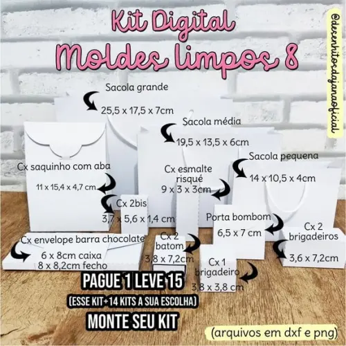 Arquivo de Corte Caixas Diversas Molde Limpo 7