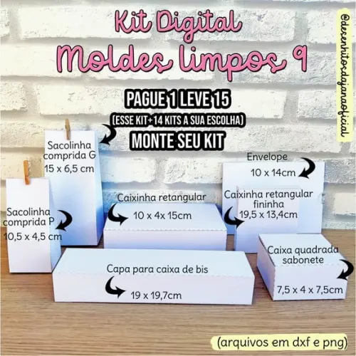 Arquivo de Corte Caixas Diversas Molde Limpo 8