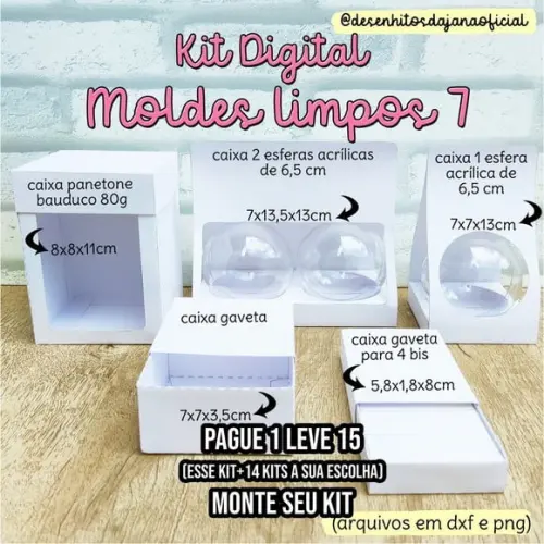 Arquivo de Corte Caixas Diversas Molde Limpo 6