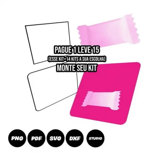 Arquivo de Corte Card Bala Molde Limpo 1