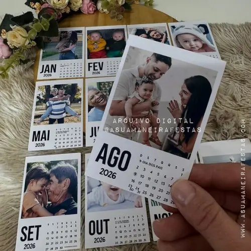 Arquivo de Corte Calendário Polaroid 2026