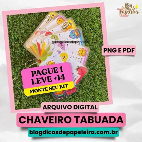 Arquivo de Corte Chaveiro Tabuada 1