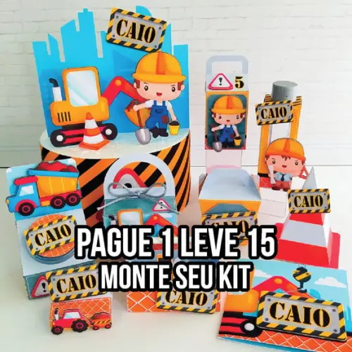 Arquivo de corte Construção 2 STUDIO/PDF + 14 ARQUIVOS