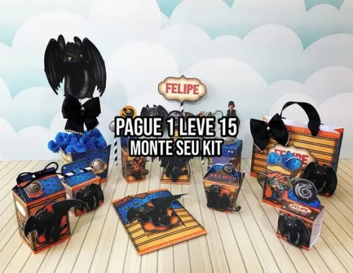 Arquivo de corte Como treinar o seu dragão 2 STUDIO/PDF+14