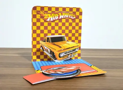 Arquivo de Corte Convite Pop Up Hot Wheels 1