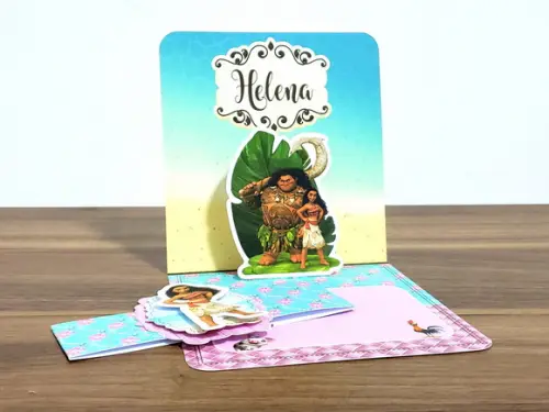 Arquivo de Corte Convite Pop Up Moana 1