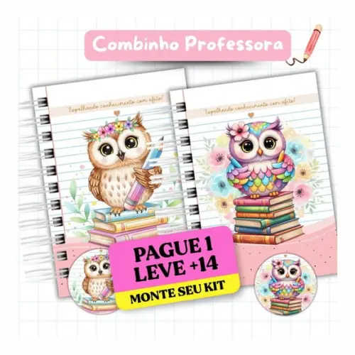 Arquivo de Corte Dia dos Professores Papelaria Coruja Aquar