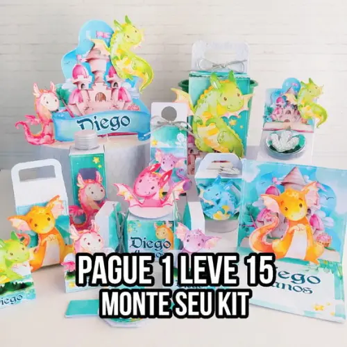 Arquivo de corte Dragão STUDIO/PDF + 14 ARQUIVOS
