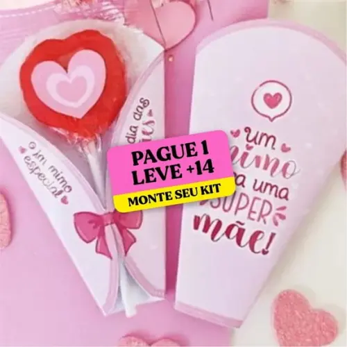 Arquivo de Corte Envelope Pirulito Dia das Mães 1