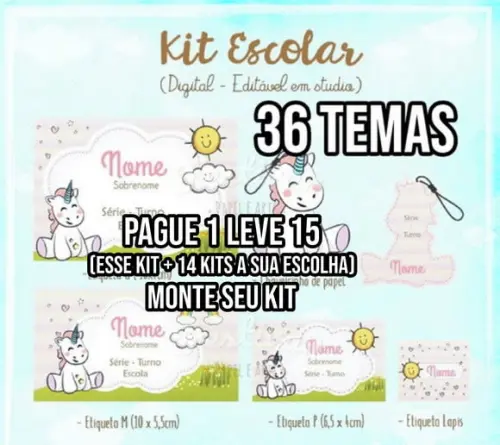 Arquivo de corte Etiqueta escolar 5+14 ARQUIVOS
