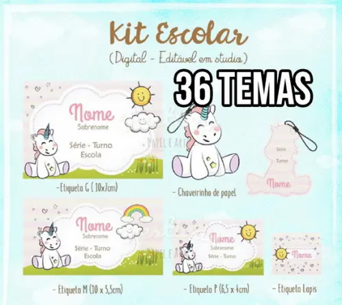 Arquivo de corte Etiqueta escolar 5+14 ARQUIVOS