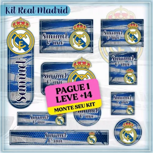 Arquivo de Corte Etiqueta Escolar Real Madri 1