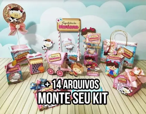 Arquivo de corte Fazendinha Menina 1 STUDIO/PDF+14 ARQUIVOS