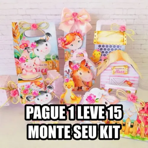 Arquivo de Corte Fazendinha Menina 2 Studio/pdf+14 Arquivos