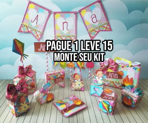 Arquivo de corte Festa Junina Menina STUDIO E PDF+14 arquivo