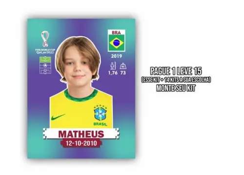 Arquivo de Corte Figurinha Personalizada Copa do Mundo Studi