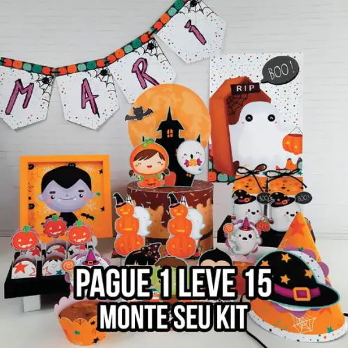 Arquivo de corte Halloween 2 STUDIO/PDF +14 ARQUIVOS