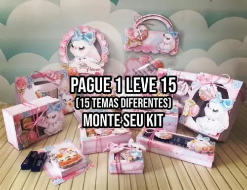 Arquivo de corte Kit Páscoa Menina 1 STUDIO E PDF+14 ARQUIVO