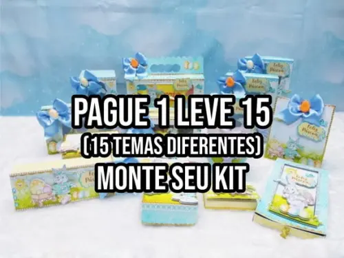 Arquivo de corte kit Páscoa Menino 1 STUDIO E PDF+14 ARQUIVO