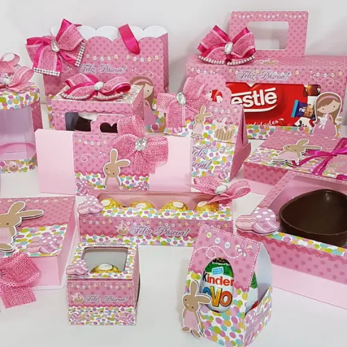 Arquivo de corte Kit Páscoa Menina 4 STUDIO E PDF+14 ARQUIVO