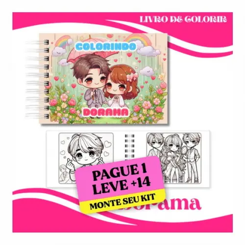 Arquivo de Corte Livro de Colorir Dorama