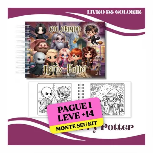 Arquivo de Corte Livro de Colorir Harry Potter