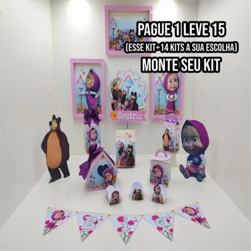 Arquivo de Corte Masha e o Urso 6 Studio/pdf