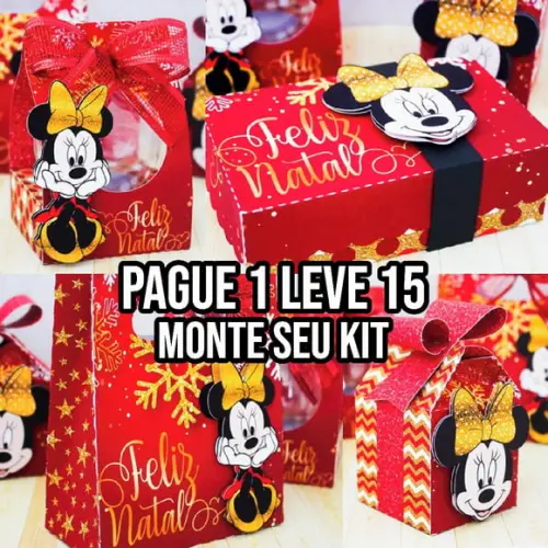 Arquivo de corte Minnie natal STUDIO/PDF+14 ARQUIVOS