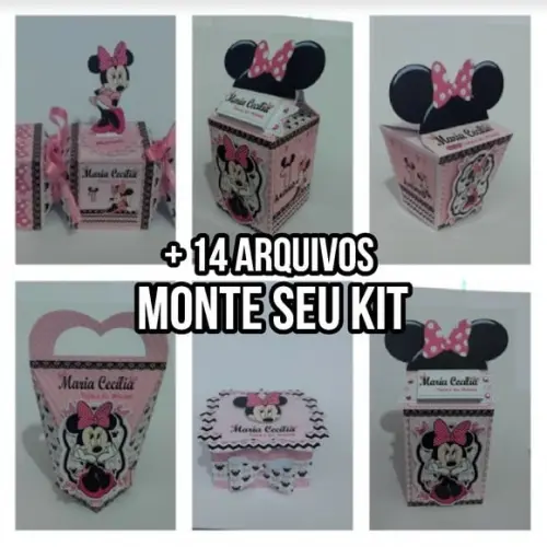 Arquivo de corte Minnie Rosa 2 STUDIO+ 14 ARQUIVOS