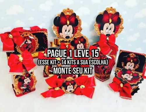 Arquivo de Corte Minnie Vermelha 5 Studio/pdf +14 Arquivos