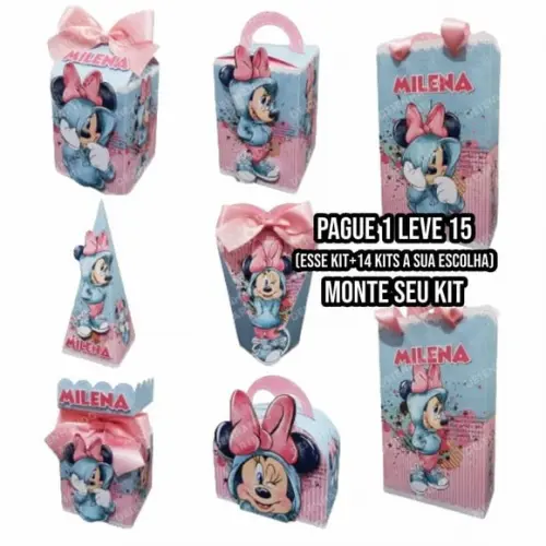Arquivo de Corte Minnie Rosa Aquarela 1