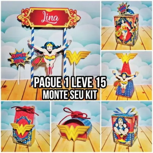 Arquivo de corte Mulher Maravilha STUDIO +14 ARQUIVOS