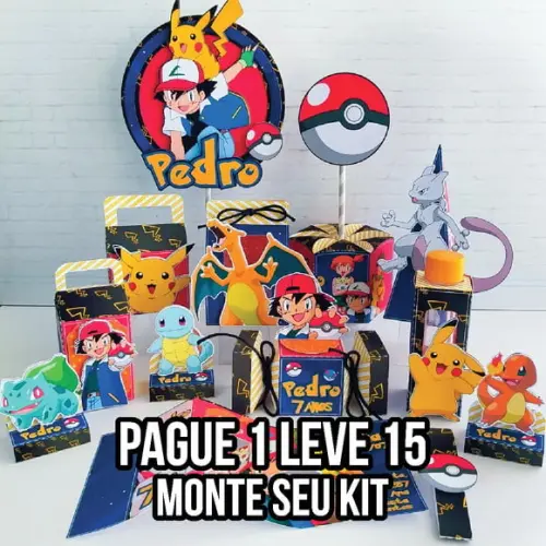 Arquivo de corte Pokemon 2 STUDIO/PDF +14 ARQUIVOS