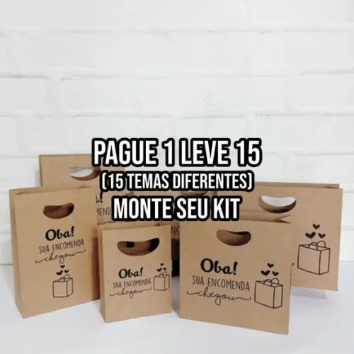 Arquivo de Corte Sacola Encomenda Pdf/studio+14 Arquivos