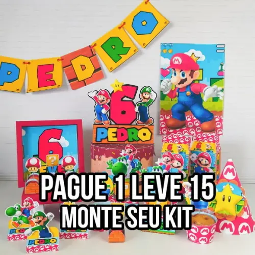 Arquivo de corte Super Mario 4 STUDIO/PDF+14 ARQUIVOS