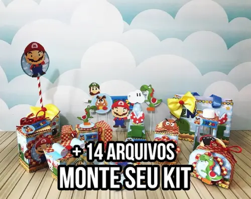 Arquivo de corte Super Mario 3 STUDIO/PDF+14 ARQUIVOS