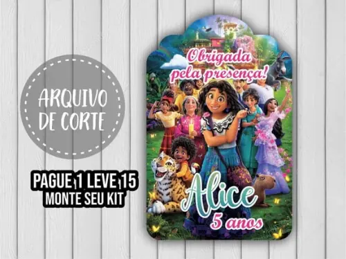 Arquivo De Corte Tag De Agradecimento Encanto 1 Png/pdf/jpg+