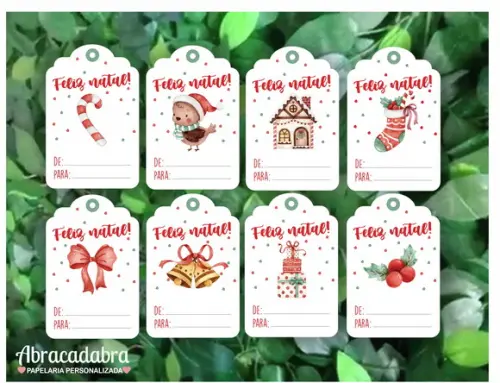 Arquivo de Corte Tag Natal Aquarela Studio/pdf +14 Arquivos