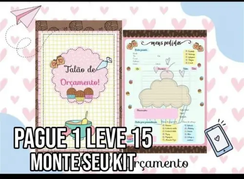 Arquivo de corte Talão de orçamento PDF+14 ARQUIVOS