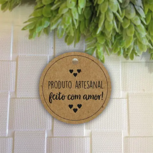 Arquivo de Corte Tag Produto Artesanal Feito com Amor 1
